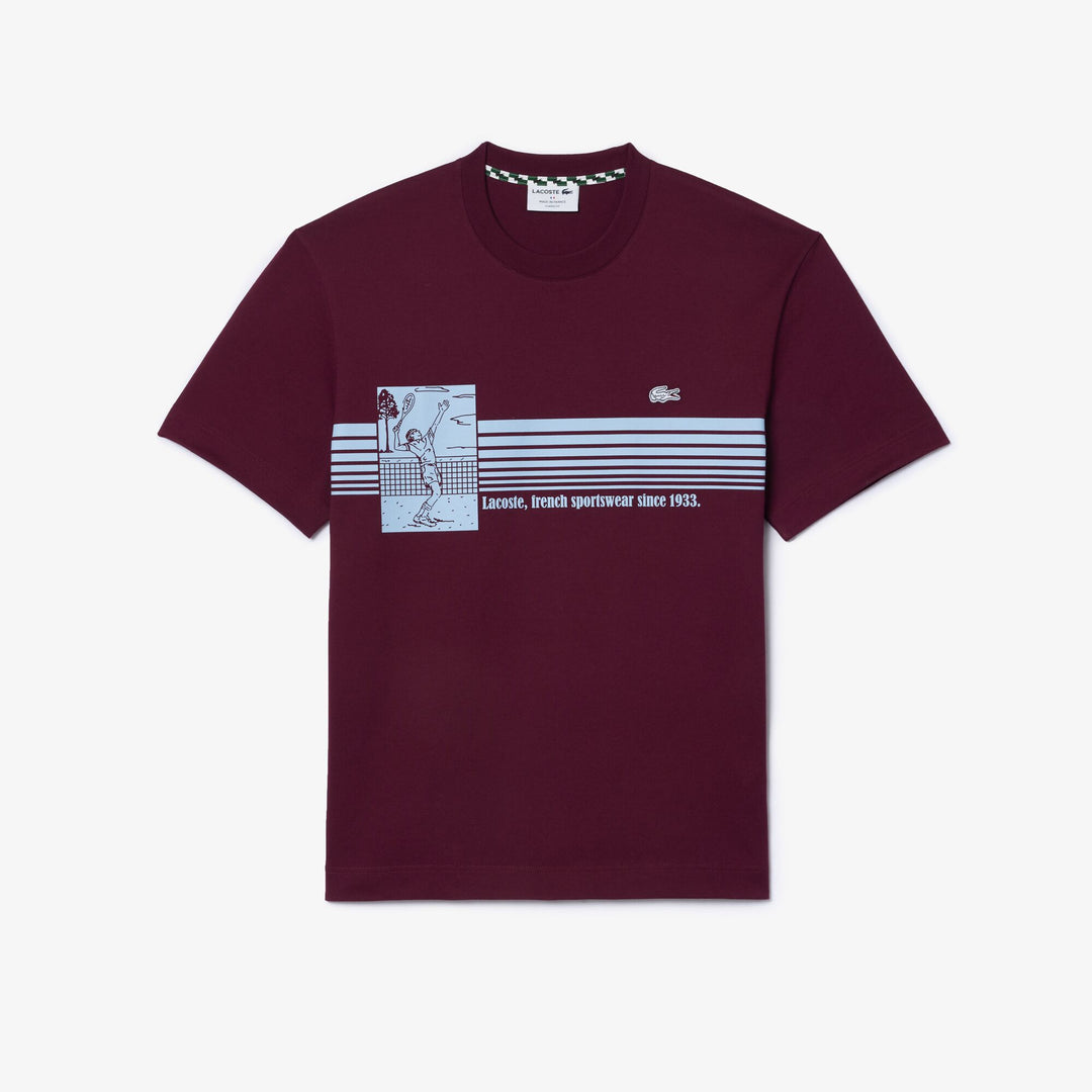 French Made Tennis Print Heavy T-shirt - TH9426 - MYHOLDAL LEBANON