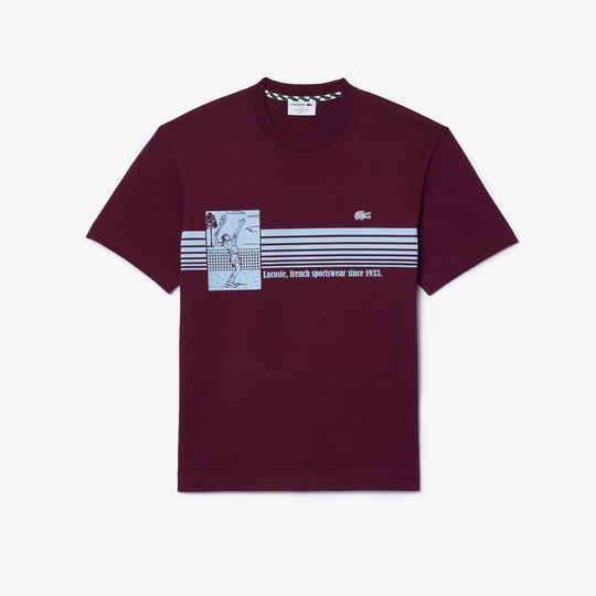 French Made Tennis Print Heavy T-shirt - TH9426 - MYHOLDAL LEBANON