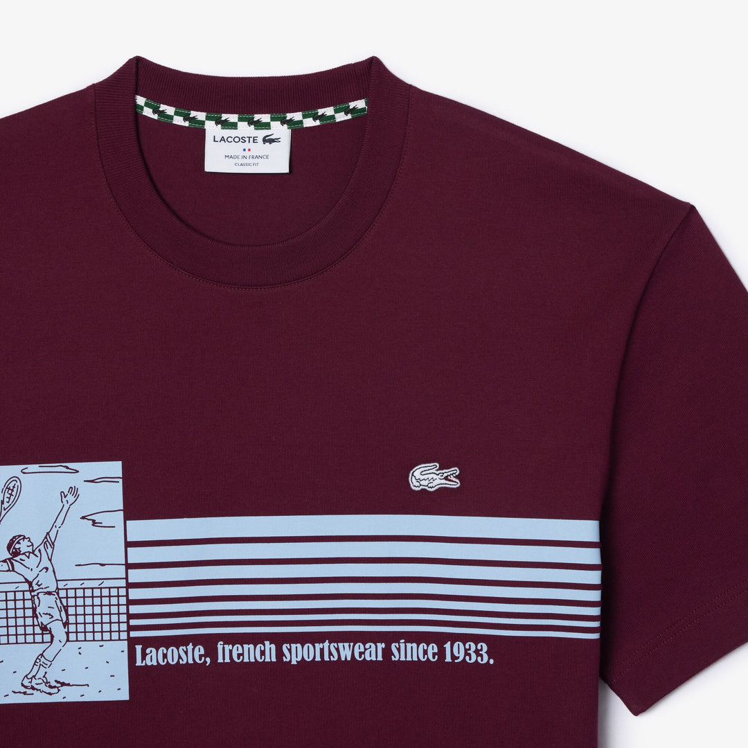 French Made Tennis Print Heavy T-shirt - TH9426 - MYHOLDAL LEBANON