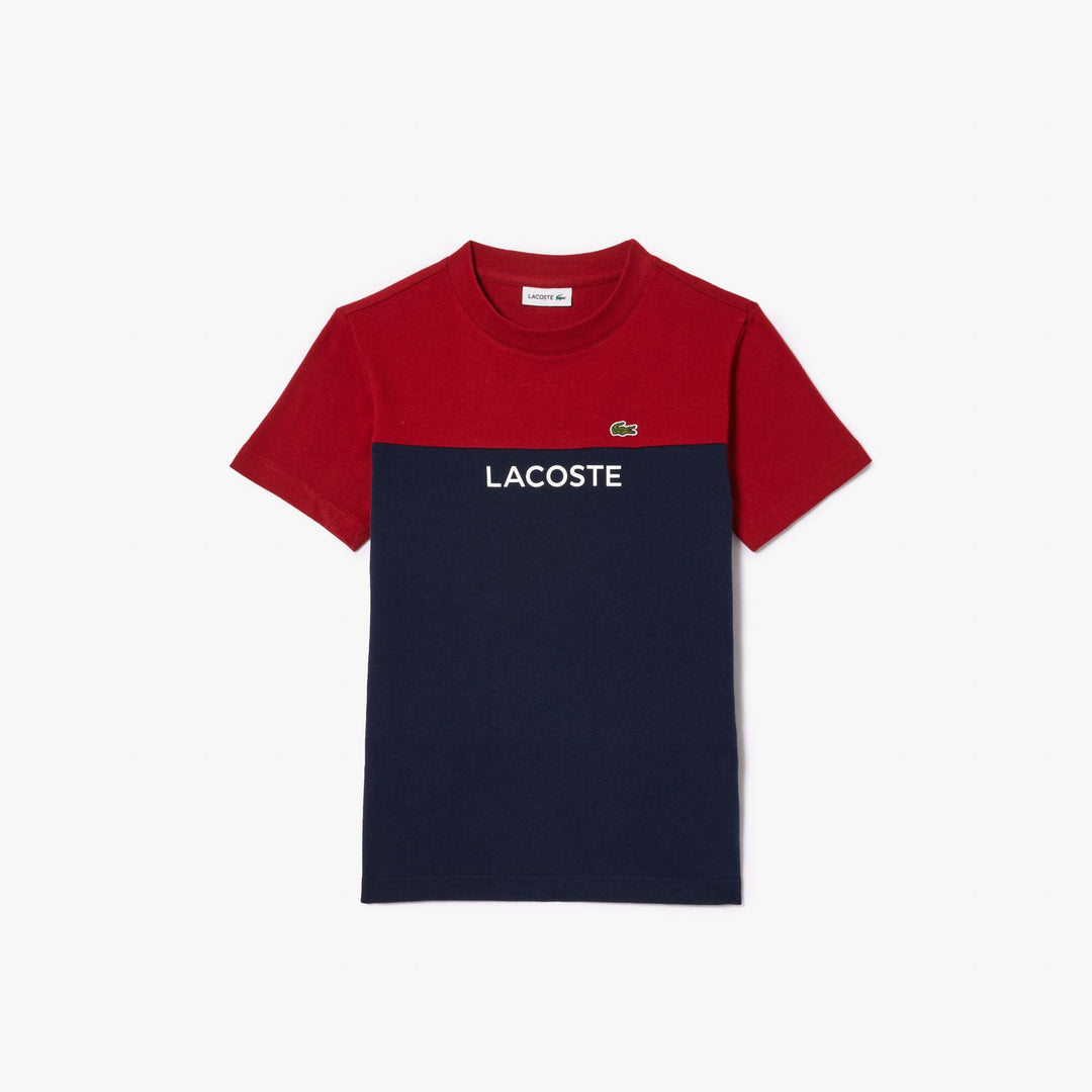 Kids’ Lacoste Colourblock Organic Cotton Jersey T-shirt - TJ5289