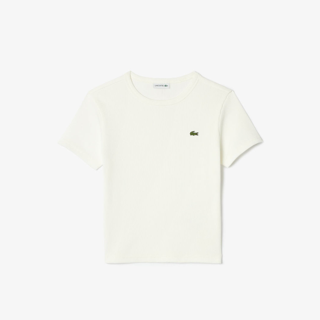 Ribbed Cotton Crew Neck T-shirt - TJ7316