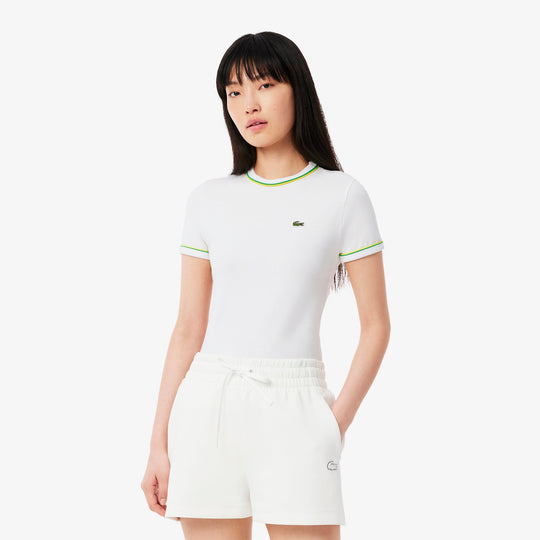 Contrast Accent Jersey T-shirt-TF0347