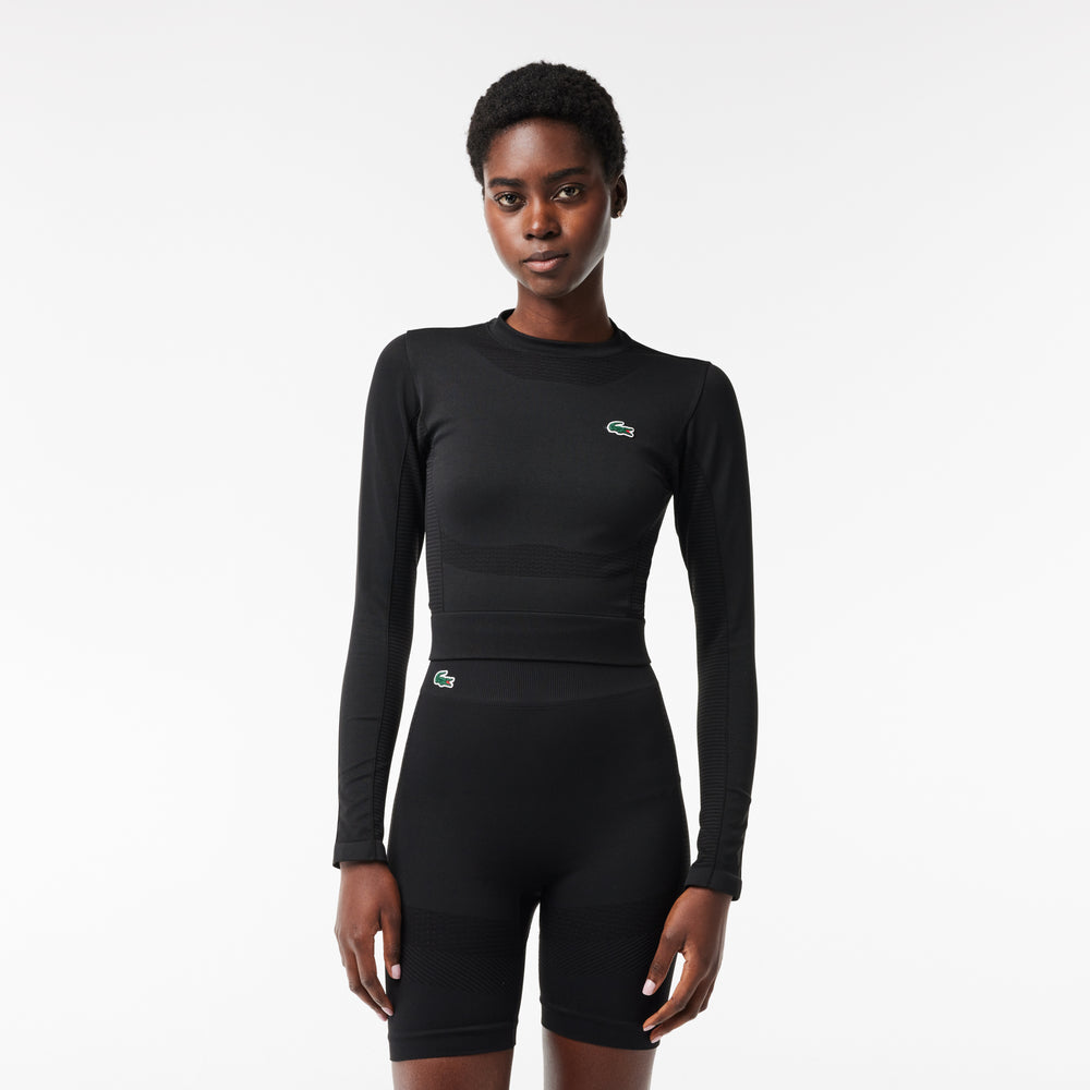 Long-sleeved Seamless Sport Crop Top - TF1008