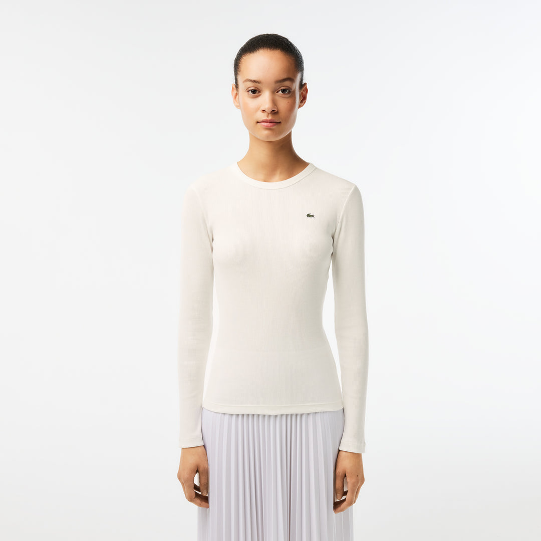 Long Sleeved Ribbed Cotton T-shirt - TF1692