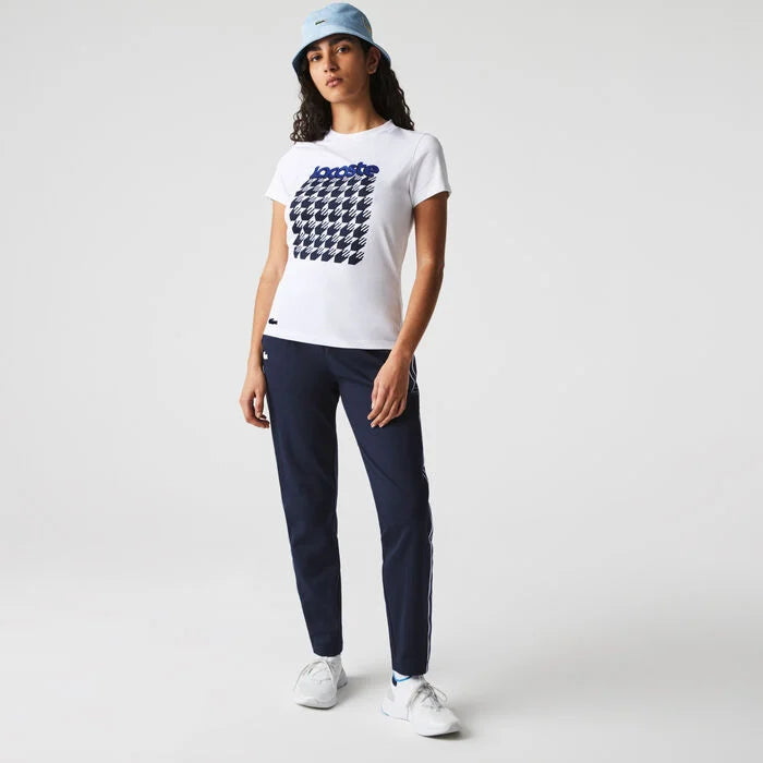 Women’s Lacoste SPORT Breathable Houndstooth Patterned T-shirt - TF7048