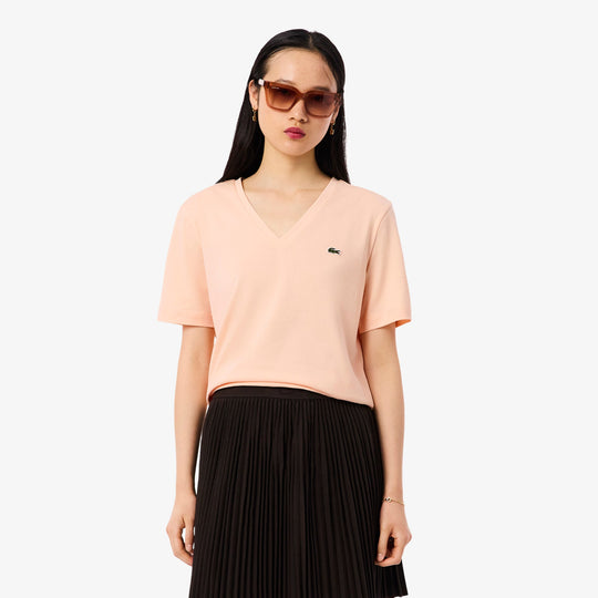 Relaxed Fit Soft Cotton V Neck T-shirt - TF7300 - MYHOLDAL LEBANON