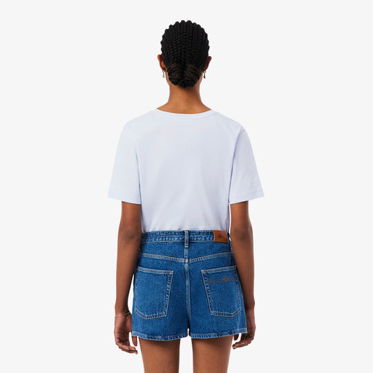Relaxed Fit Soft Cotton V Neck T-shirt - TF7300