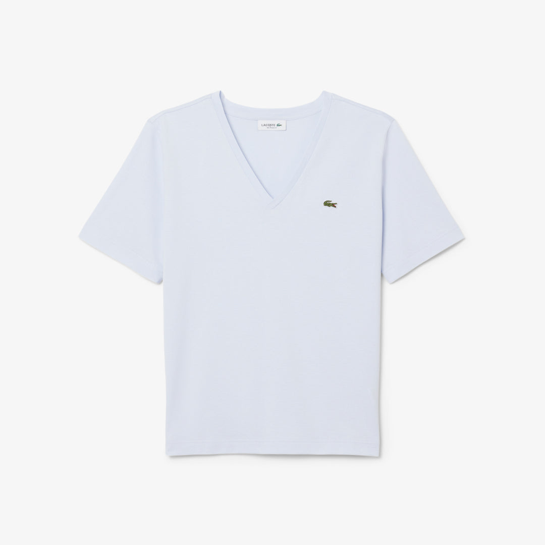 Relaxed Fit Soft Cotton V Neck T-shirt - TF7300