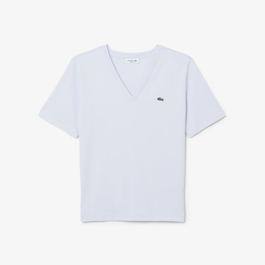 Relaxed Fit Soft Cotton V Neck T-shirt - TF7300