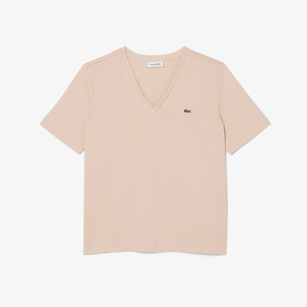 Relaxed Fit Soft Cotton V Neck T-shirt - TF7300