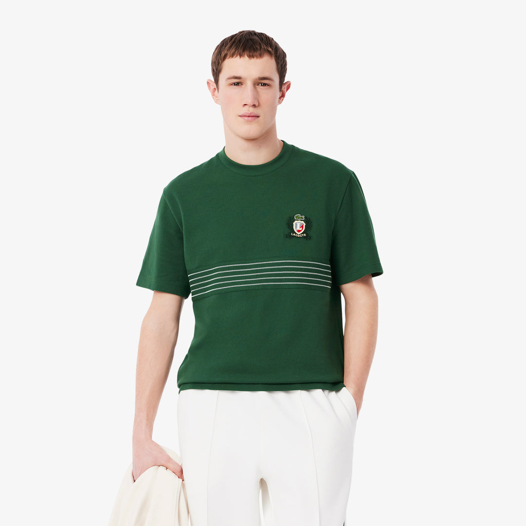 Embroidered Badge Pique T-shirt - TH0025