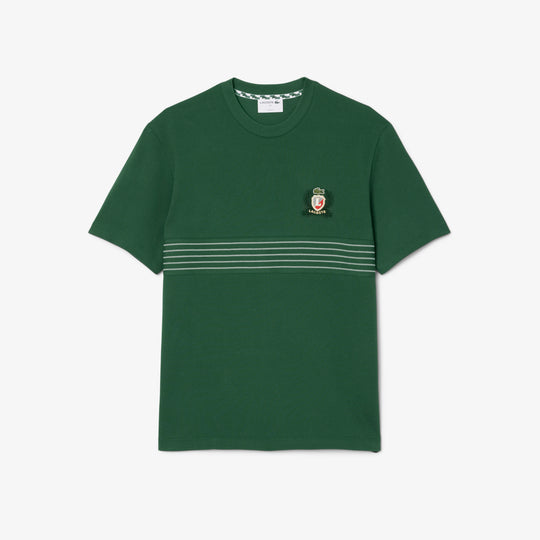Embroidered Badge Pique T-shirt - TH0025