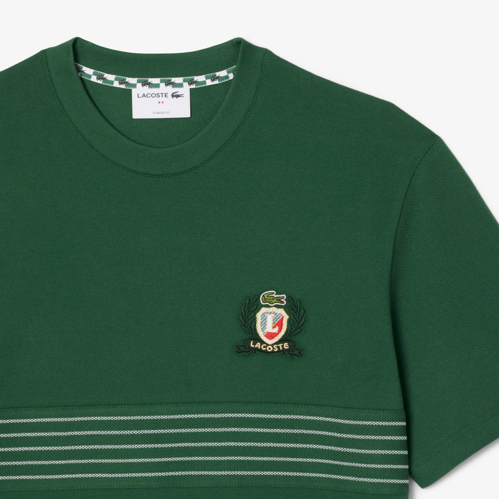 Embroidered Badge Pique T-shirt - TH0025
