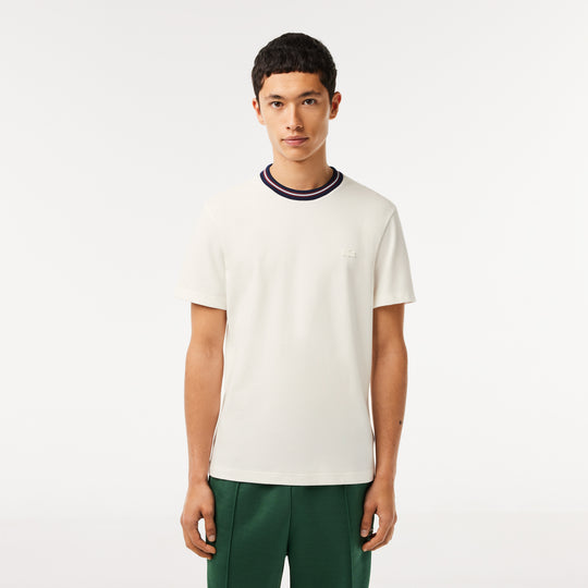 Stripe Collar Stretch Piqué T-shirt - TH1131