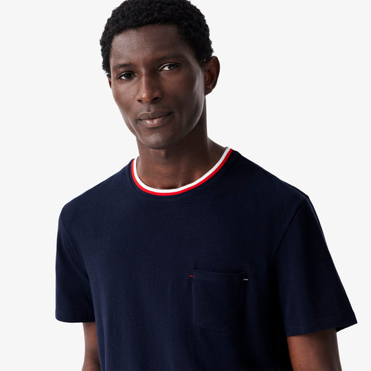 Contrast Neck Pyjama Top - TH1726