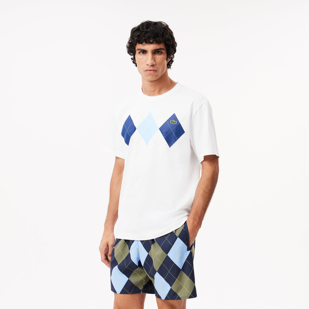 Heavy Cotton Argyle Print T-shirt - TH2810
