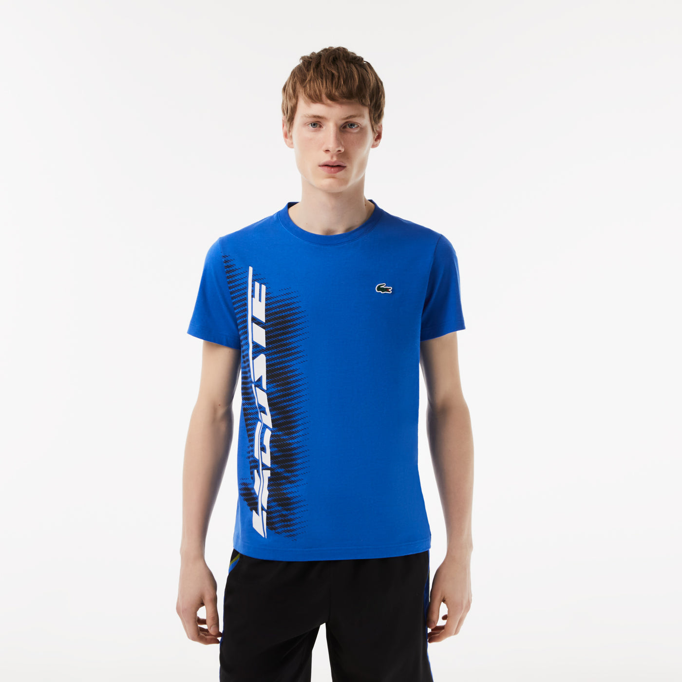 Men’S Lacoste Sport Regular Fit T-Shirt With Contrast Branding - Th5189