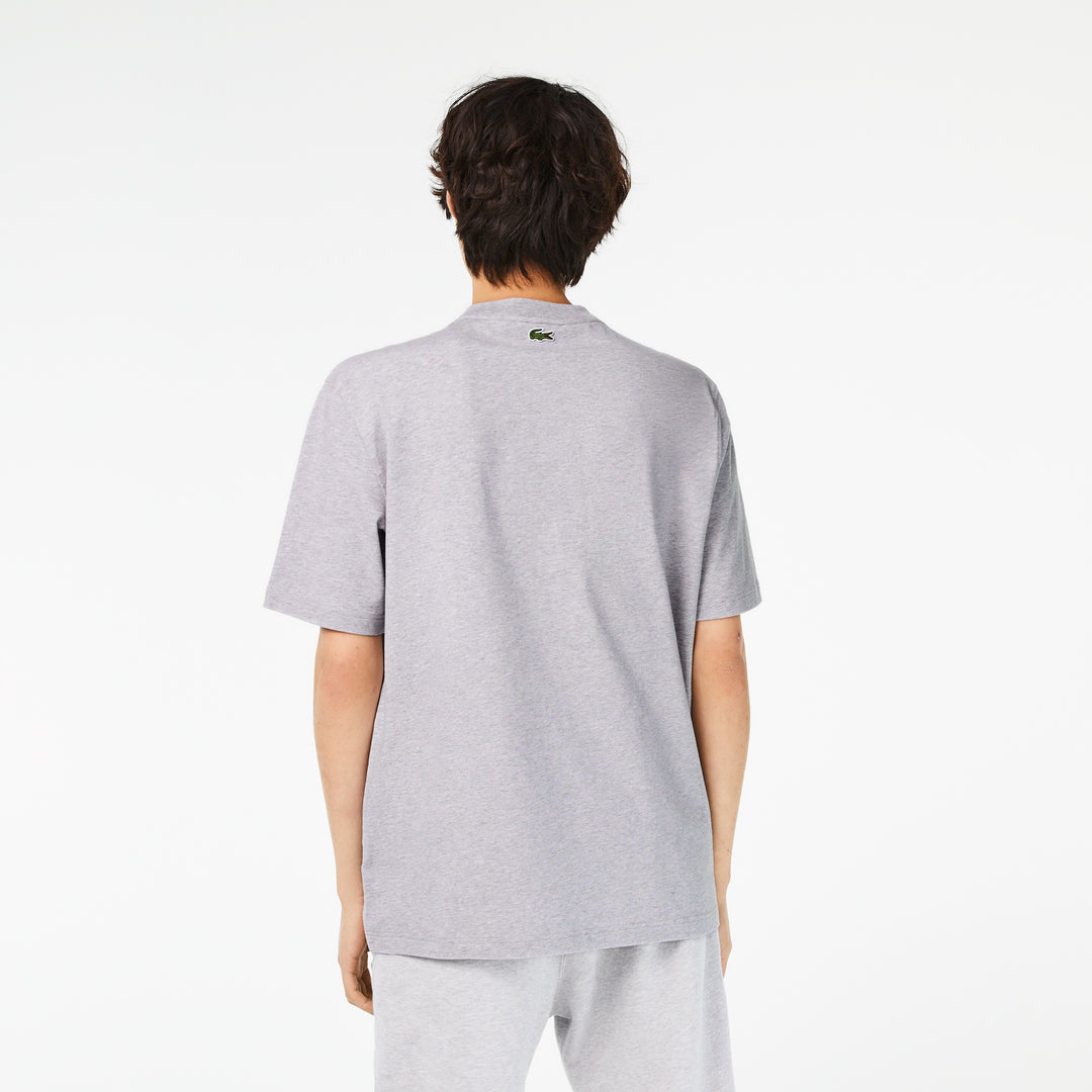 Men’S Lacoste Round Neck Loose Fit Crocodile Print T-Shirt - Th5511