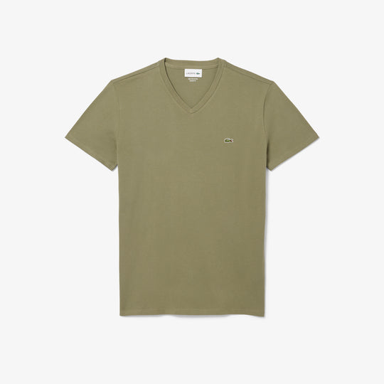 Lightweight Cotton Pima V Neck T-shirt - TH6710