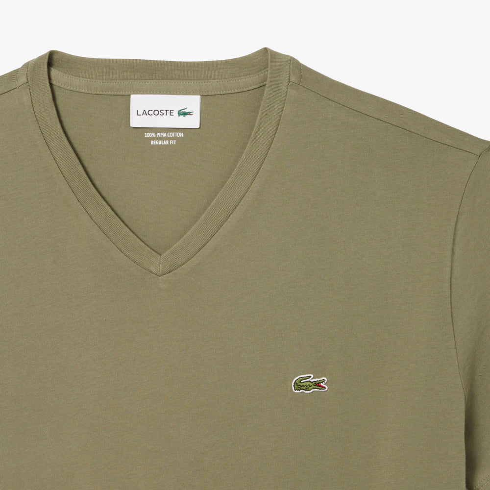 Lightweight Cotton Pima V Neck T-shirt - TH6710