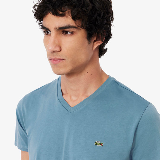 Lightweight Cotton Pima V Neck T-shirt - TH6710