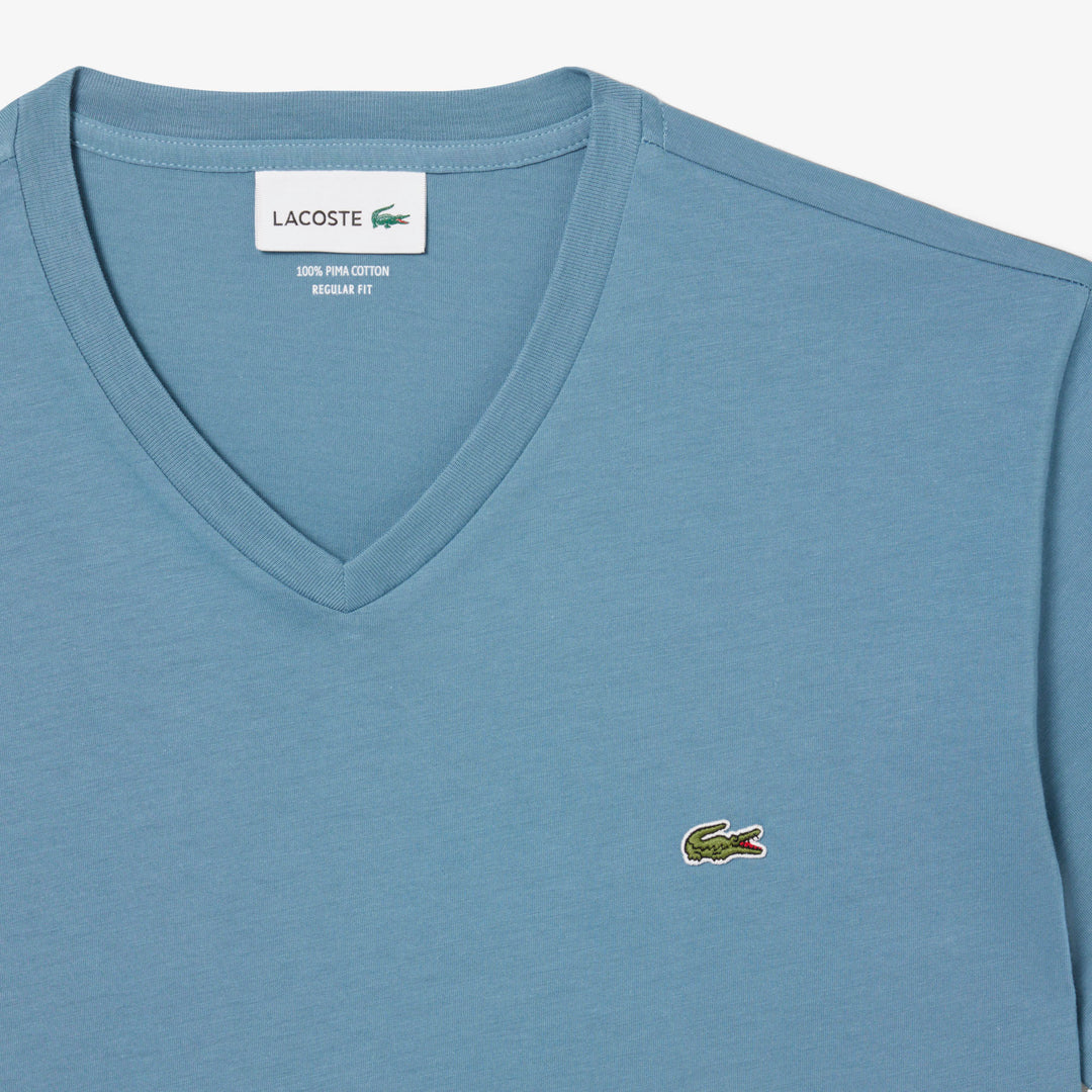 Lightweight Cotton Pima V Neck T-shirt - TH6710