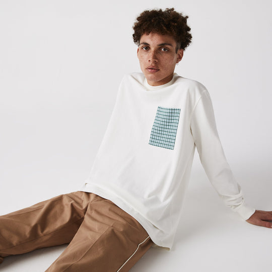 Men’S Lacoste L!Ve Pocket Cotton Loose Fit T-Shirt - Th7273