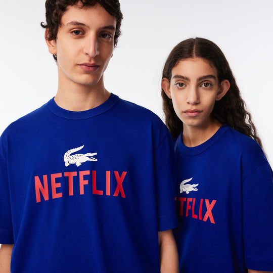 Unisex Lacoste x Netflix Loose Fit Organic Cotton T-shirt