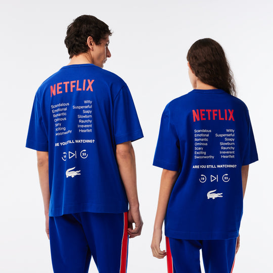Unisex Lacoste x Netflix Loose Fit Organic Cotton T-shirt