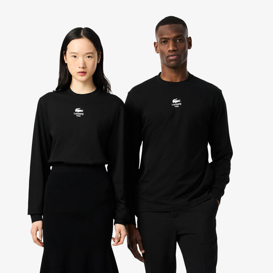 Long Sleeved Lacoste Print T-shirt - TH8135
