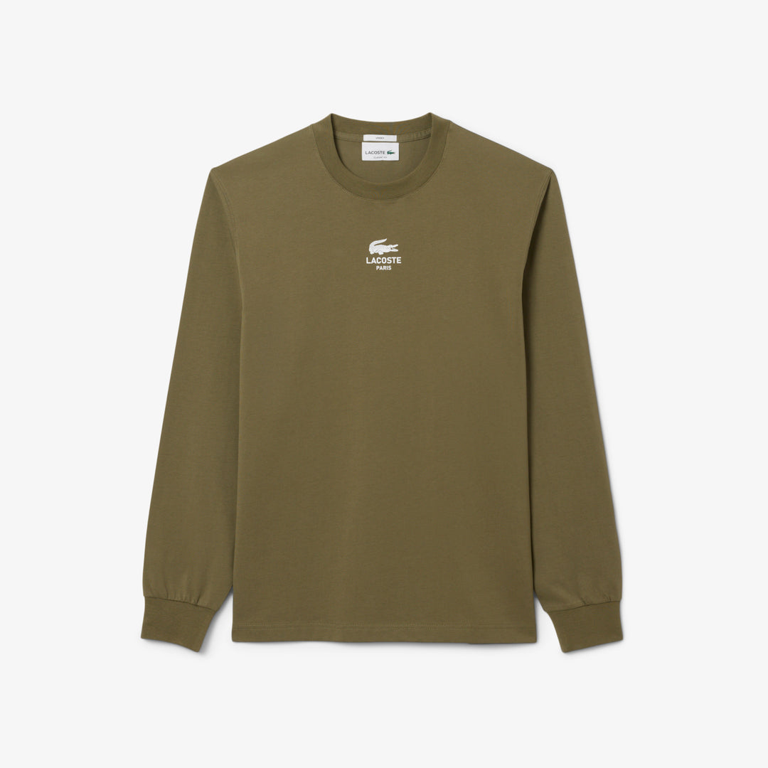 Long Sleeved Lacoste Print T-shirt - TH8135 - MYHOLDAL LEBANON