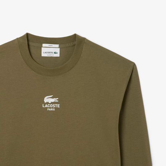 Long Sleeved Lacoste Print T-shirt - TH8135 - MYHOLDAL LEBANON
