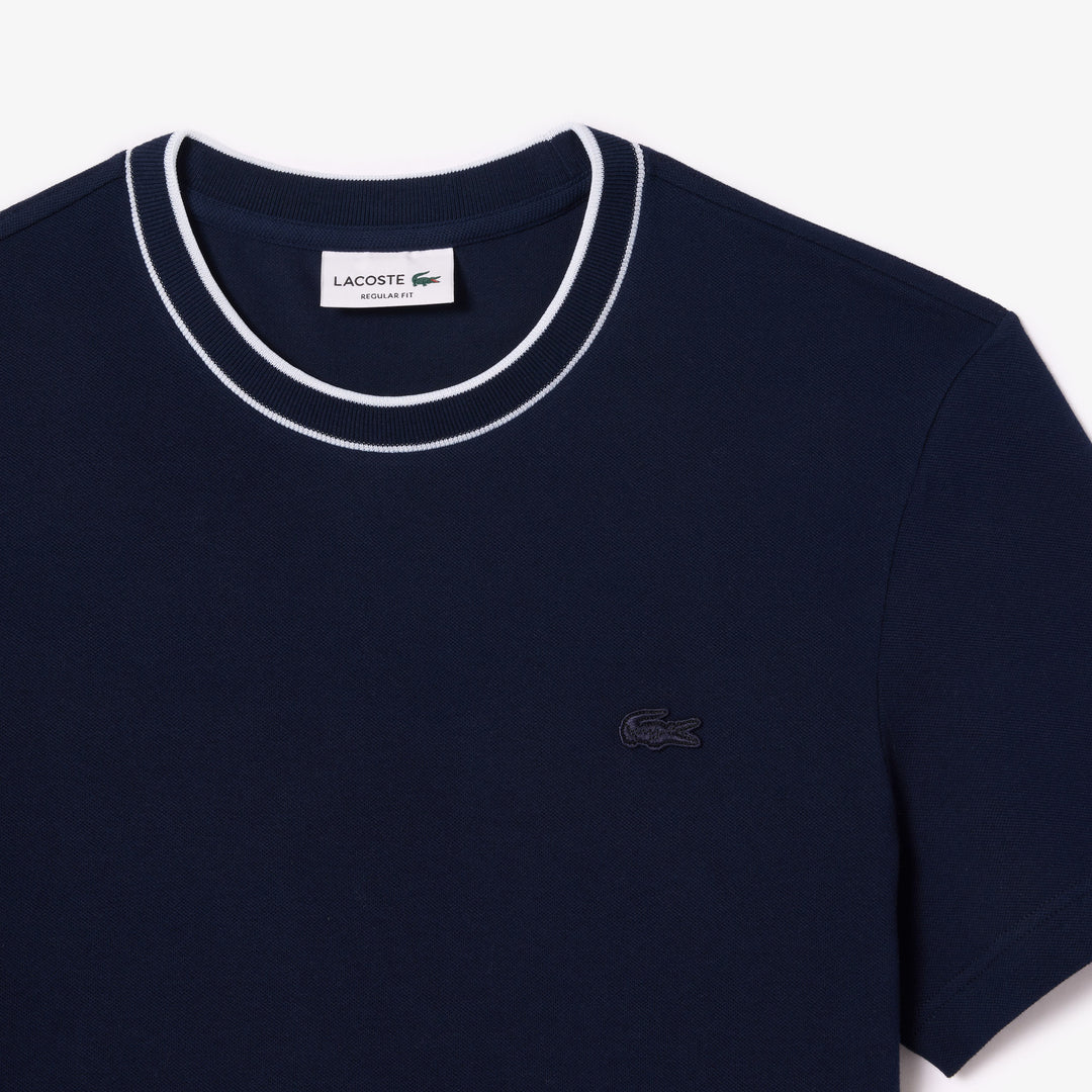 Stretch Piqué Stripe Collar T-shirt - TH8174