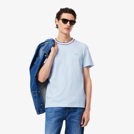 Stretch Pique Stripe Collar T-shirt - TH8174