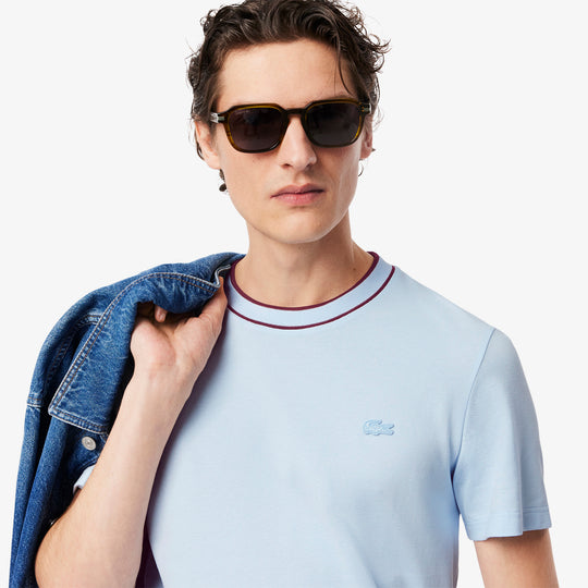 Stretch Pique Stripe Collar T-shirt - TH8174