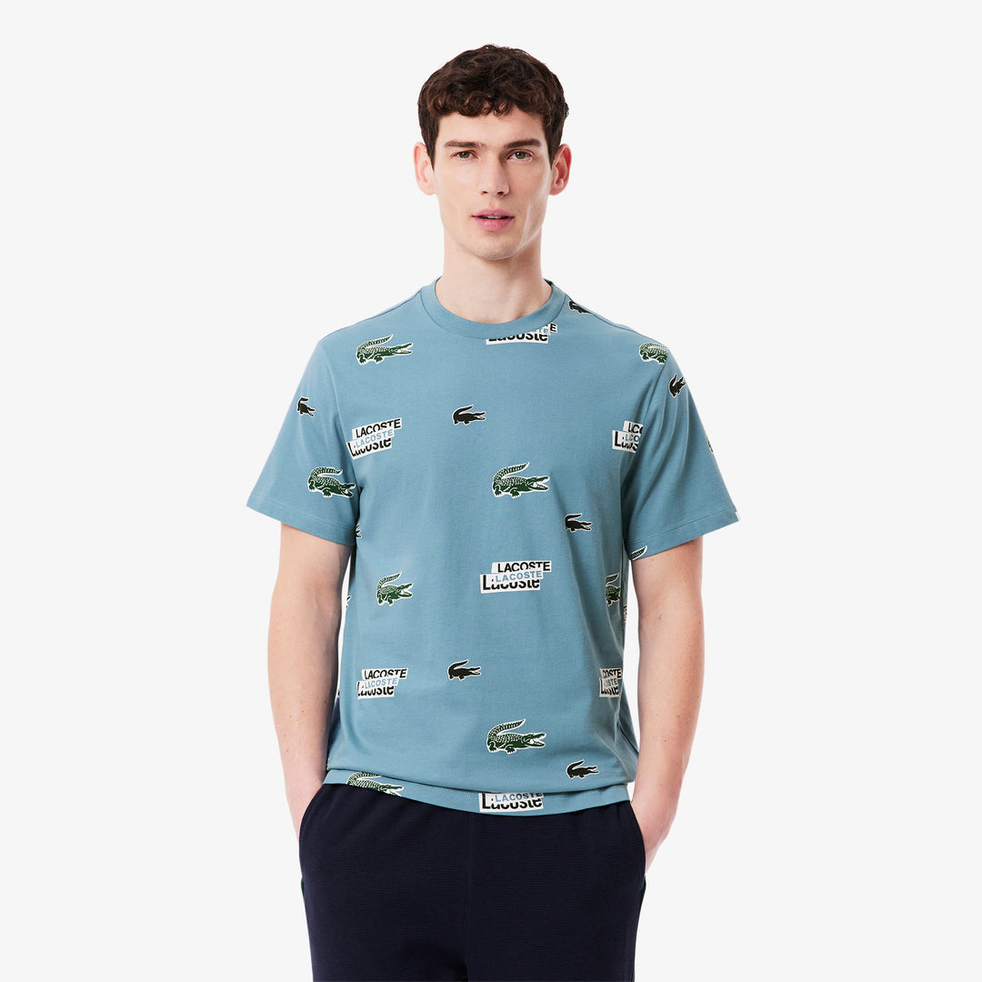 Lacoste Print Cotton Loungewear T-Shirt - TH9477
