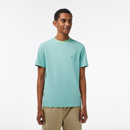 Men's Lacoste Regular Fit Branded Collar T-shirt - TH9687