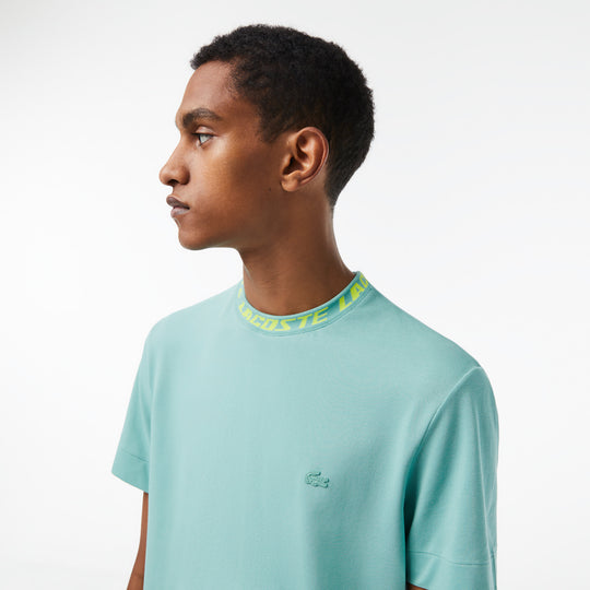 Men's Lacoste Regular Fit Branded Collar T-shirt - TH9687