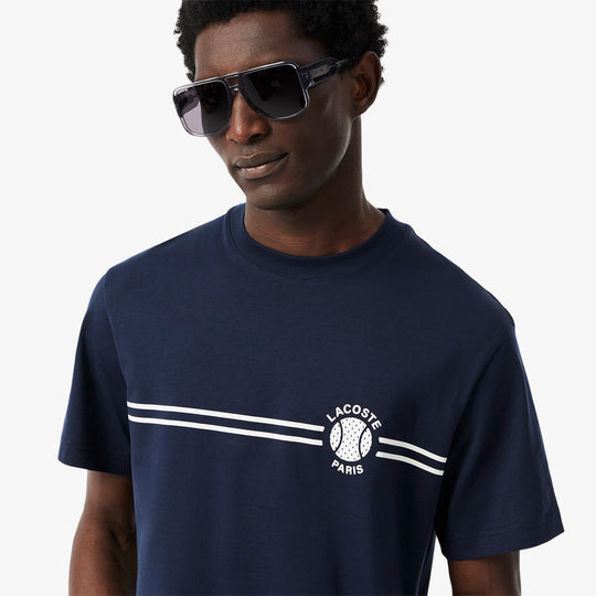 Printed Embroidered Cotton Jersey T-shirt - TH9694 - MYHOLDAL LEBANON
