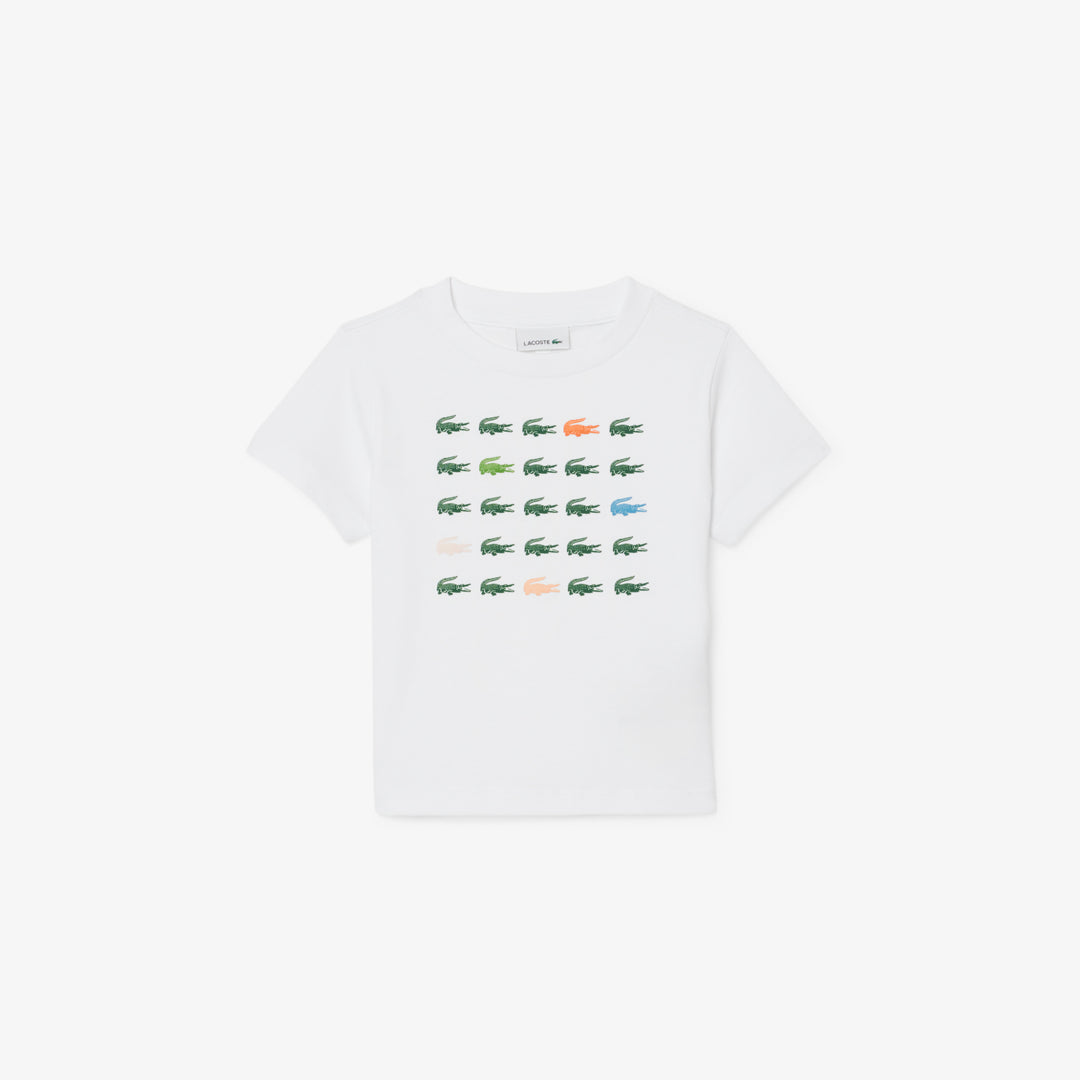 Crocodile Print Cotton T-shirt - TJ6943