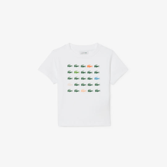 Crocodile Print Cotton T-shirt - TJ6943