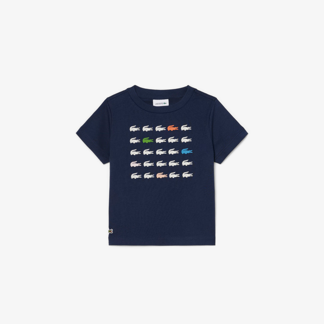 Crocodile Print Cotton T-shirt - TJ6943