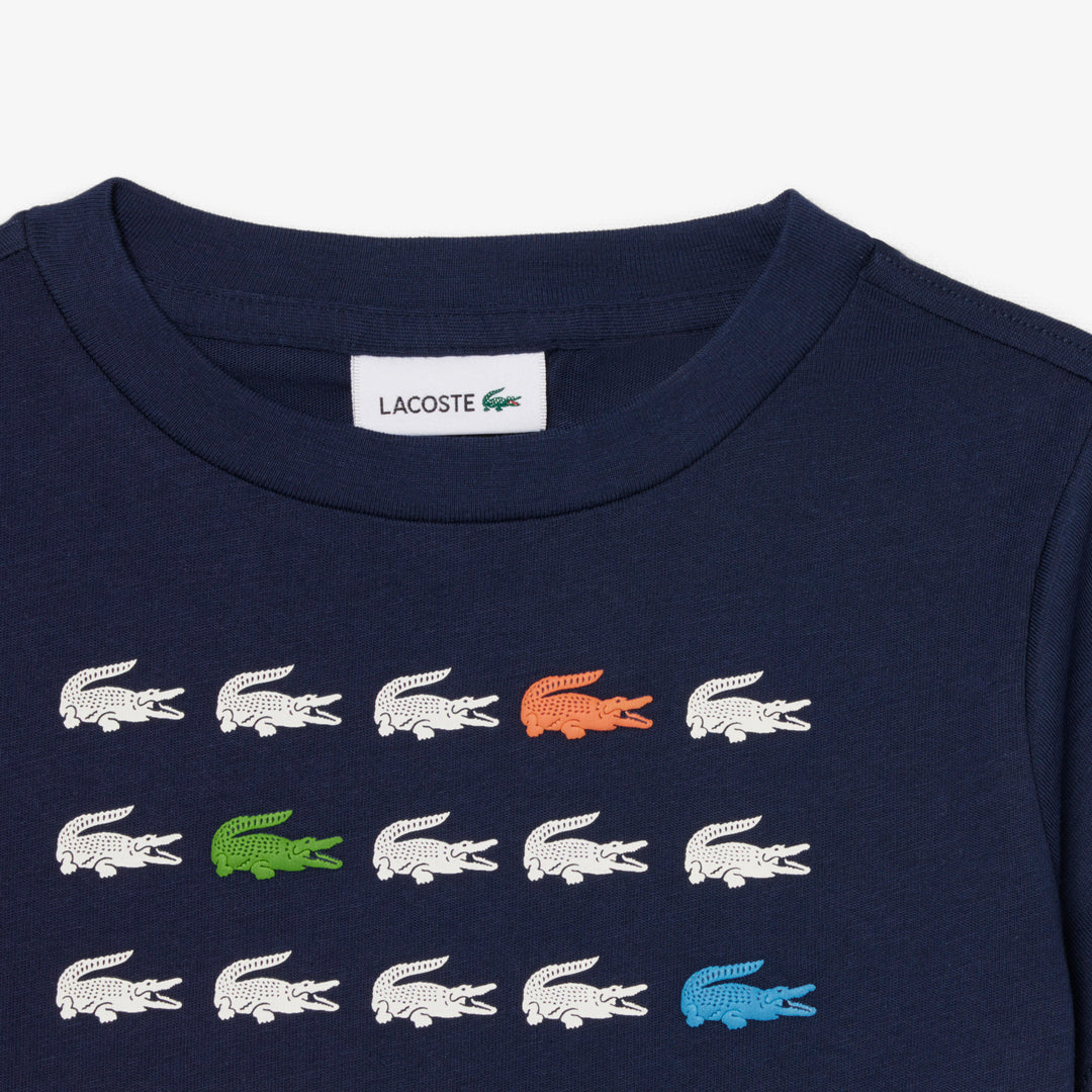 Crocodile Print Cotton T-shirt - TJ6943