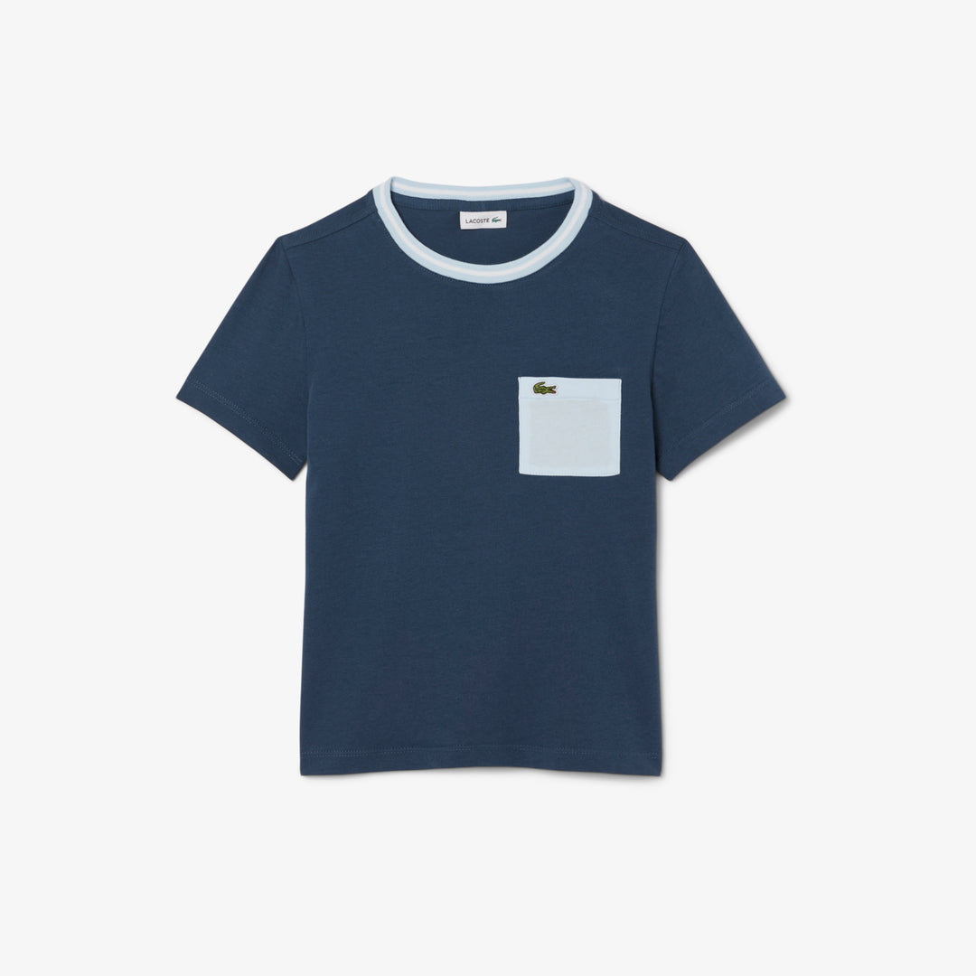 Contrast Print Cotton T-shirt - TJ7295