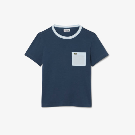 Contrast Print Cotton T-shirt - TJ7295