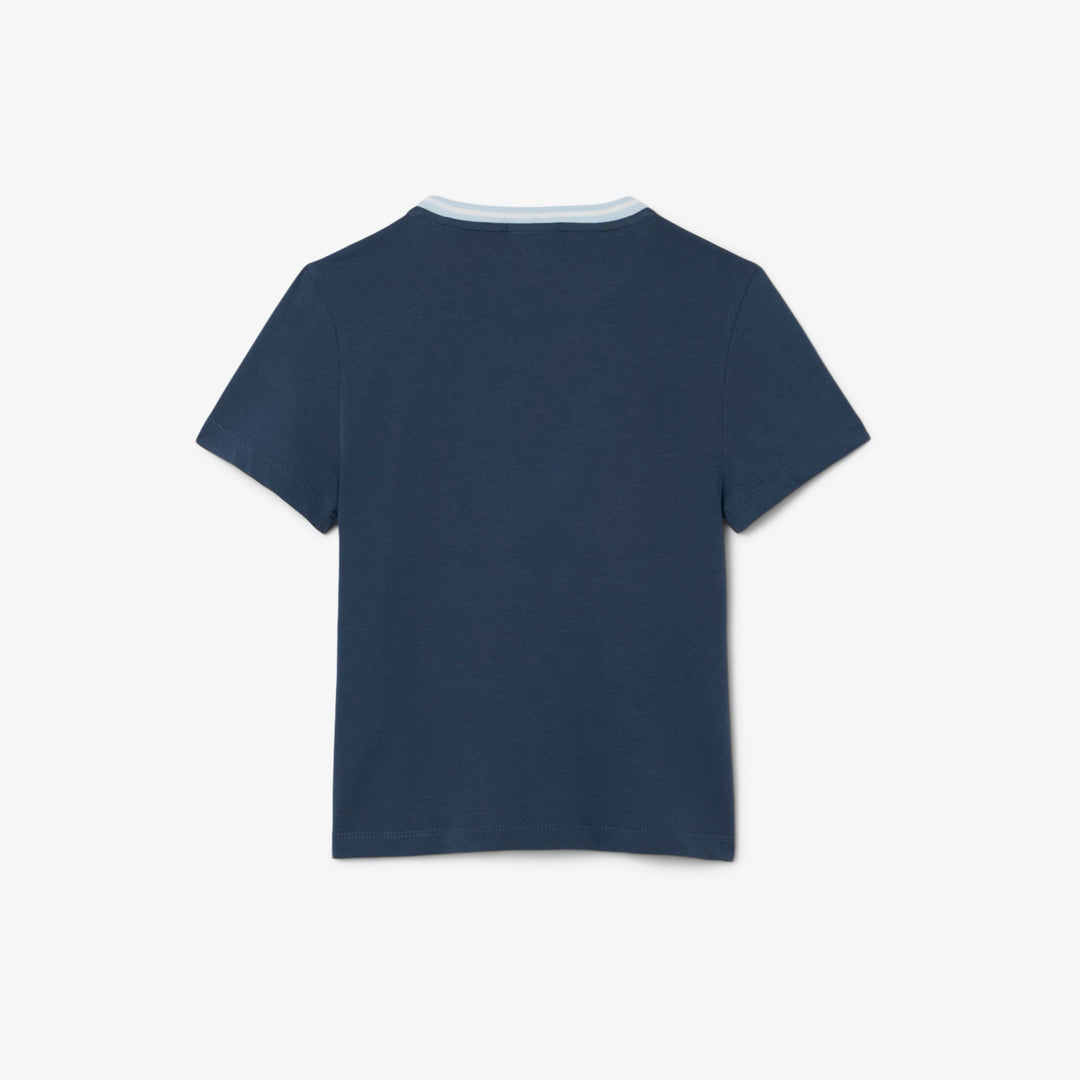 Contrast Print Cotton T-shirt - TJ7295