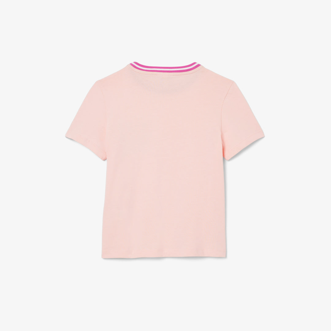 Contrast Print Cotton T-shirt - TJ7295