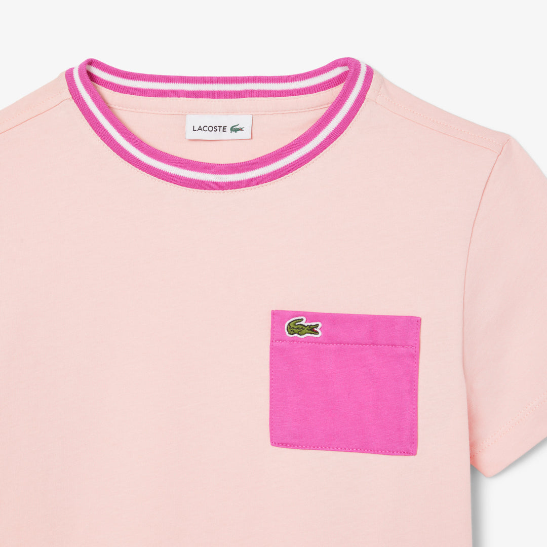 Contrast Print Cotton T-shirt - TJ7295