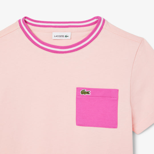 Contrast Print Cotton T-shirt - TJ7295