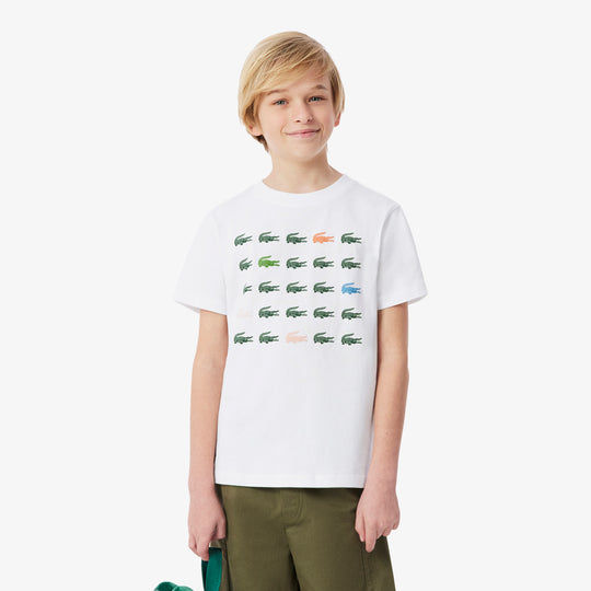 Crocodile Print Cotton T-shirt - TJ7369